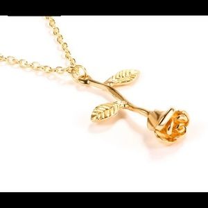 Rose necklace.   Gold